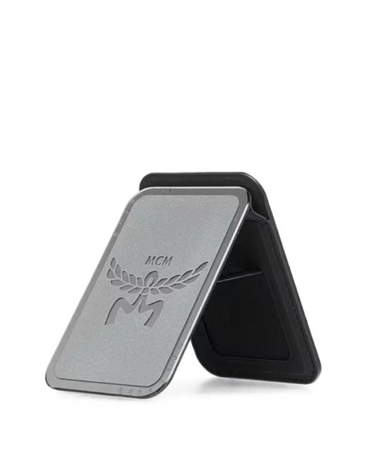 MCM Gray Logo-Engraved Folding Phone Stand
