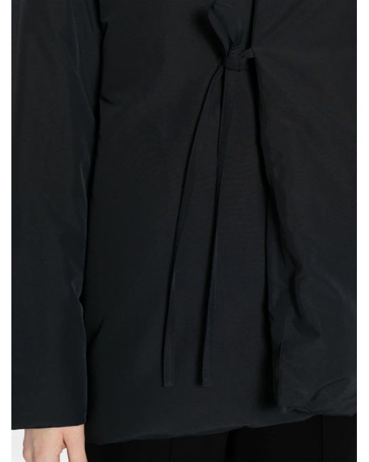 Jil Sander Black Tie-fastening Padded Jacket