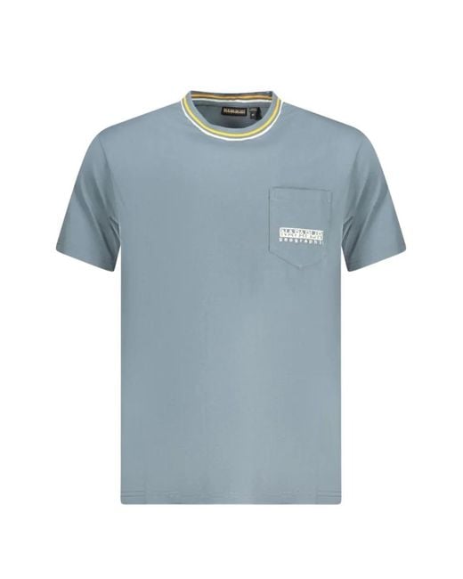 Napapijri Blue Pocket-Detail T-Shirt for men