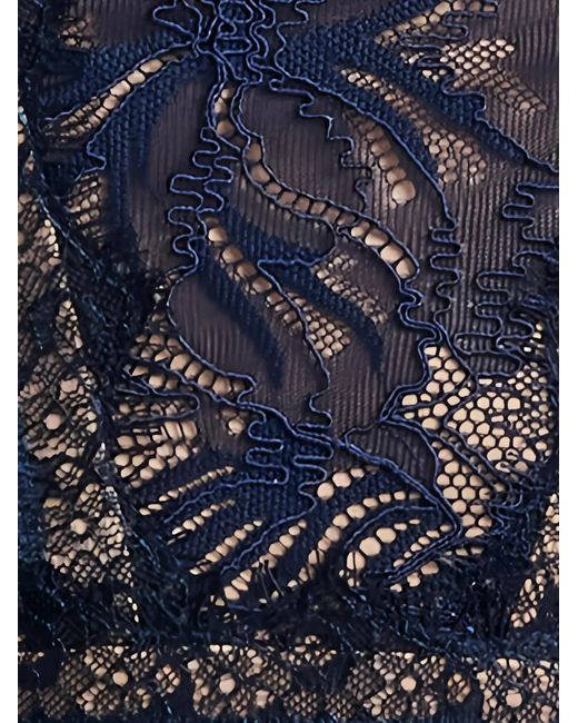 Tadashi Shoji Blue Robe Mi-Longue Ahern Brodée À Volants Superposés