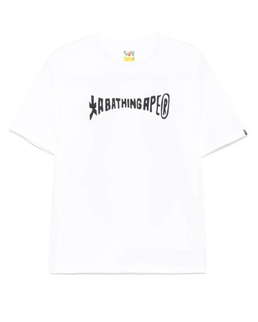 A Bathing Ape White Souvenir Dragon T-Shirt for men