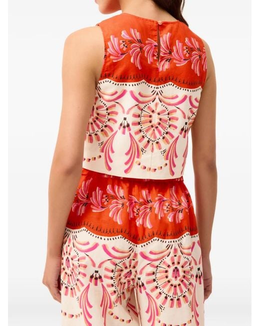 Marie Oliver Pink Davis Top