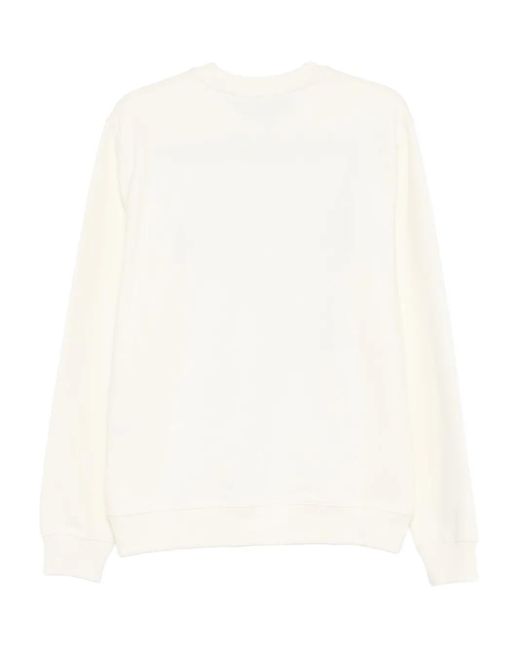 MSGM White Logo-Print Sweatshirt for men