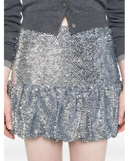 Minigonna Con Paillettes di 16Arlington in Gray
