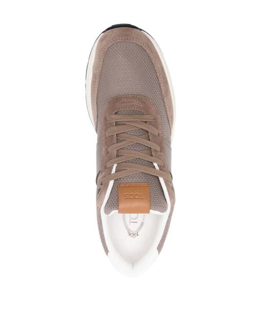 Tod's Wildleder-Sneakers Mit Logo-Prägung in Brown für Herren