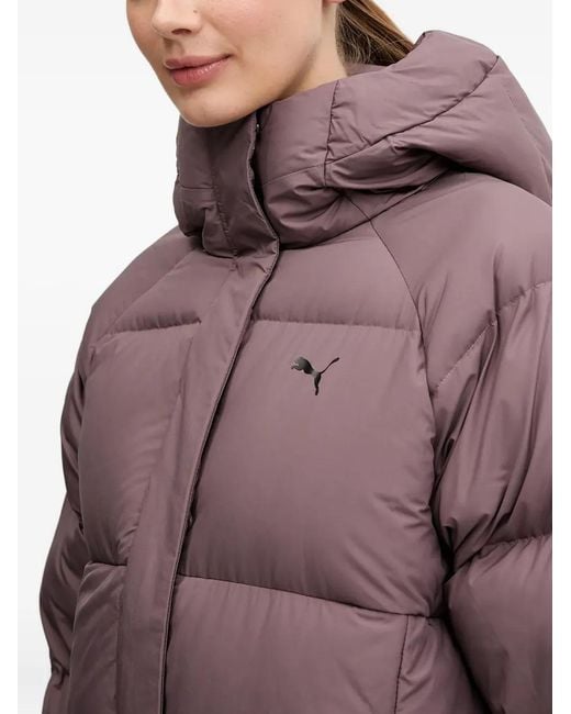 PUMA Purple Hooded Puffer Jacket