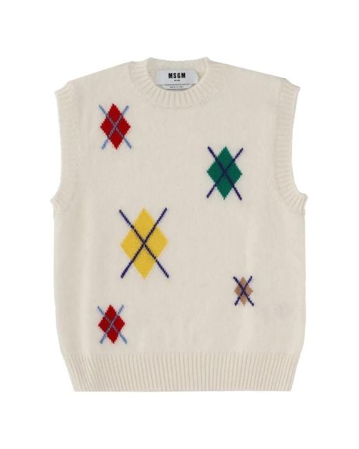 Débardeur À Losanges MSGM en coloris Gray