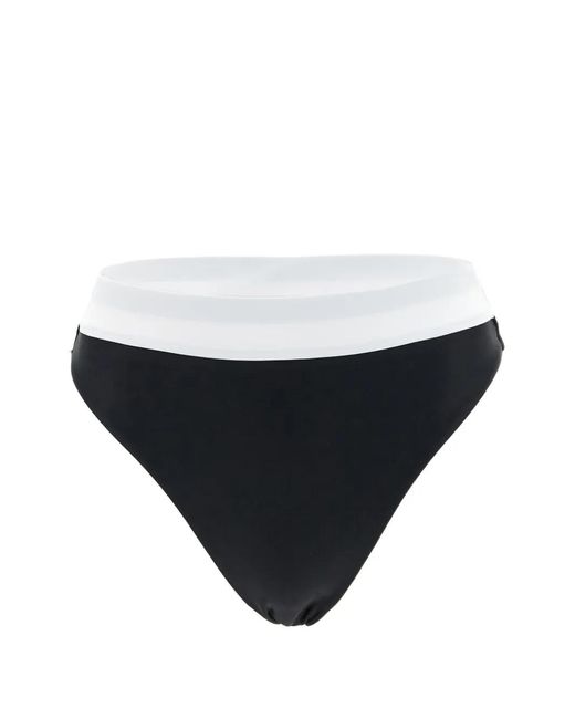 Goldbergh Black Oceane Contrast-Panel Bikini Bottom