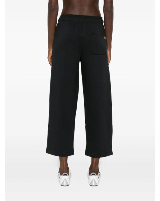 New Balance Black Elastic-Waistband Logo Sweatpants