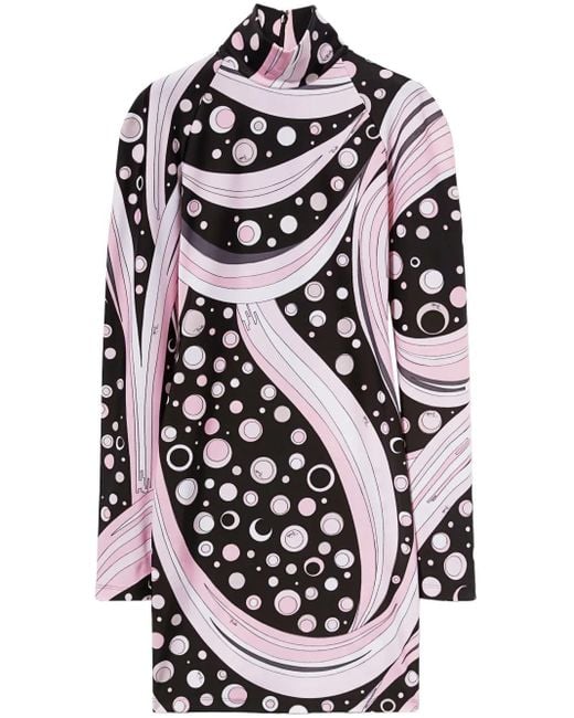 Emilio Pucci White Minikleid mit Fontane-Print