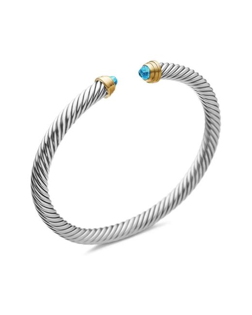 David Yurman Multicolor 14Kt And Sterling Classic Cable Bracelet (5Mm)