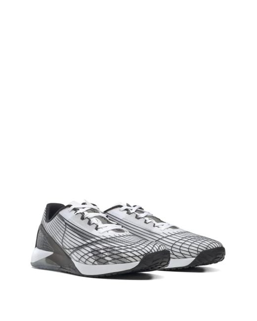 Reebok White Nano X1 Pursuit Lace-Up Sneakers for men