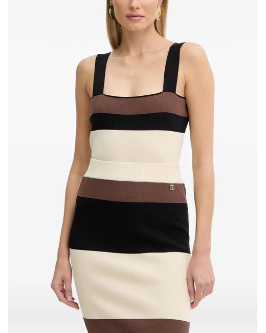 Fracomina Black Striped Tank Top