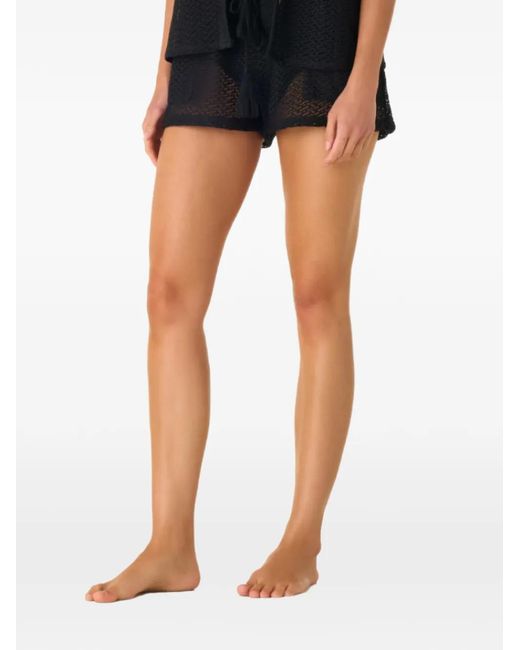 Palmacea Black Drawstring Shorts