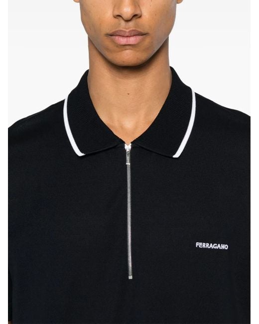 Ferragamo Black Polo Shirts for men