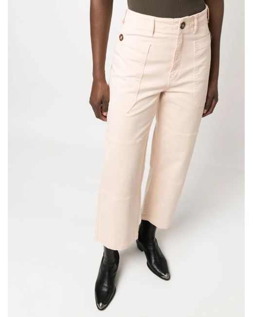 FRAME Natural Straight-Leg Utility Trousers
