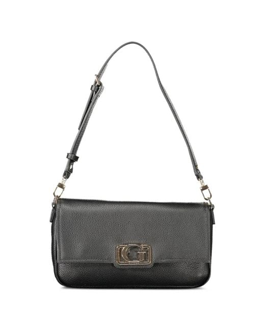 Guess Black Logo-Plaque Shoulder Bag