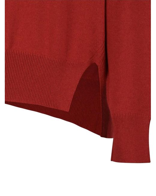 Barrie Red Side Slit Knitwear