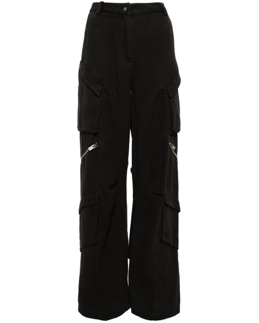 Pantalon en coton à poches cargo HELIOT EMIL en coloris Black