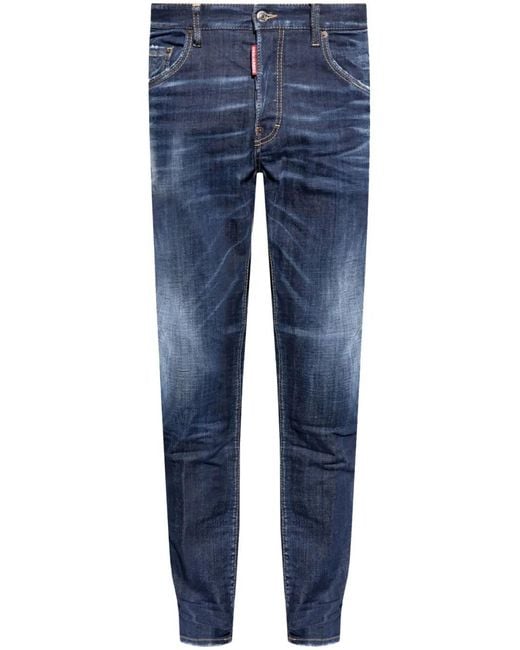 Vaqueros Con Parche Con Logo DSquared² de hombre de color Blue