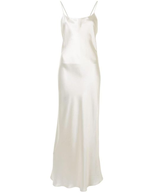 Anine Bing White Chloe Silk Maxi Dress