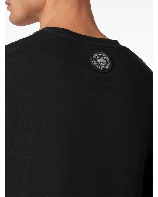 Philipp Plein Black Sweatshirt Ls Carbon Tiger for men