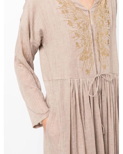 Robe Ample À Broderies Bambah en coloris Natural