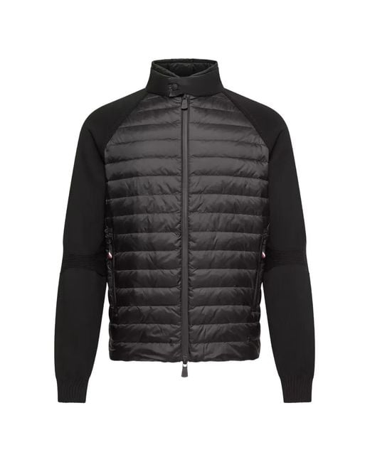 Moncler Black Veste À Design Matelassé