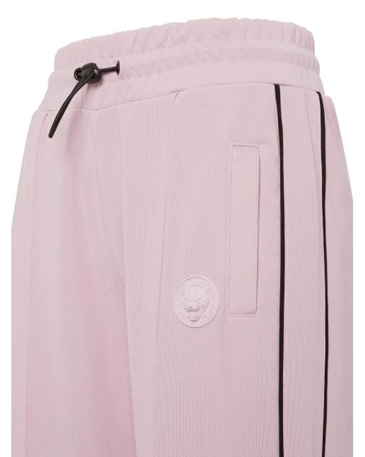 Philipp Plein Pink Logo-Patch Track Pants