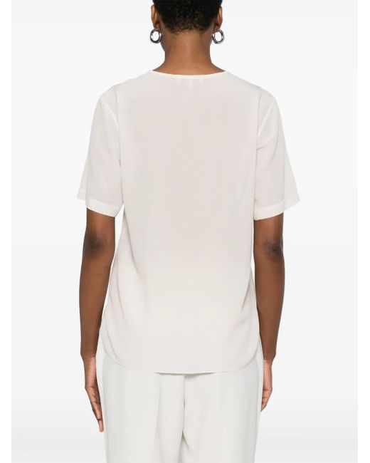 Antonelli Zijden T-Shirt in het White