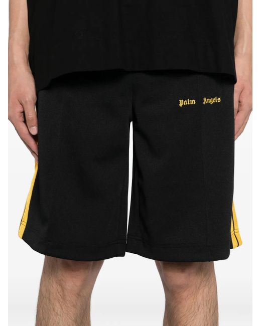 Palm Angels Black Bermuda Logo for men