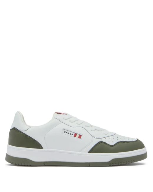Bally White Jasper Ribbon-Detail Leather Sneakers for men