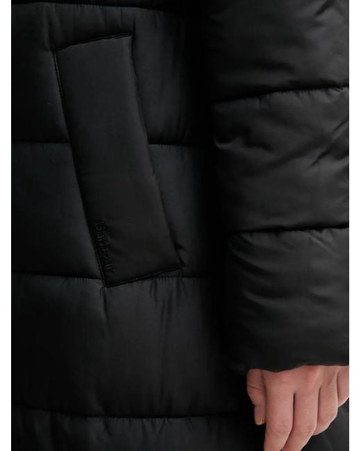Barbour Black Button-Fastening Padded Coat