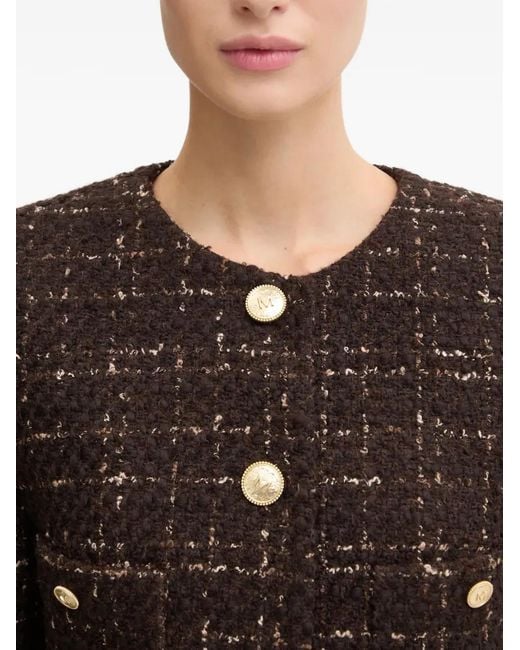 Miss Sixty Black Tone Buttons Tweed Jacket