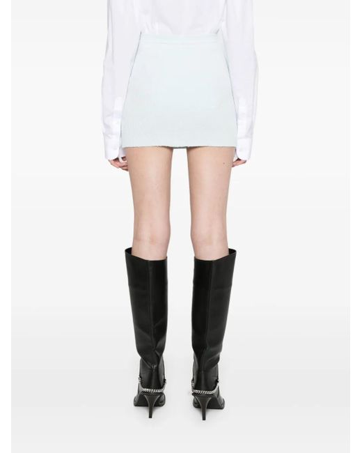 Wardrobe NYC Mini-Rok Van Badstof in het White