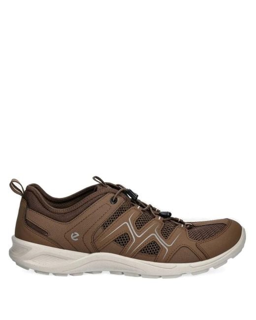 Ecco Brown Terracruise Mesh-Panel Sneakers for men