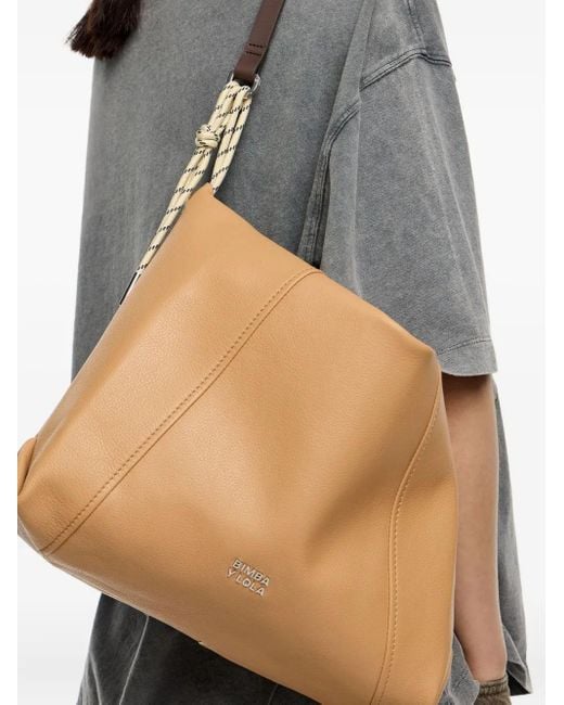 Bimba Y Lola Paper レザー ハンドバッグ M Metallic