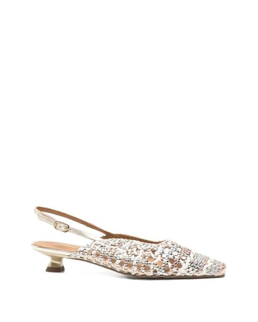 Pedro Miralles White Pointed-Toe Mules