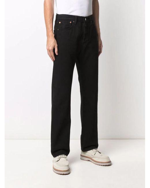 Levi's Black 501 Original Straight-Leg Jeans for men
