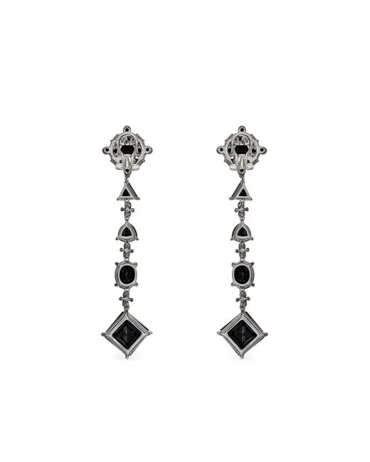 Anabela Chan Black 14K And Rhodium Vermeil Tropical Diamond Earrings