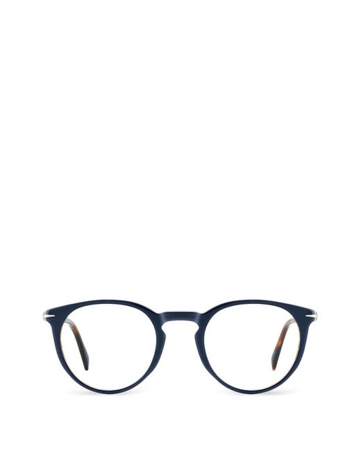 David Beckham Black Round-Frame Glasses
