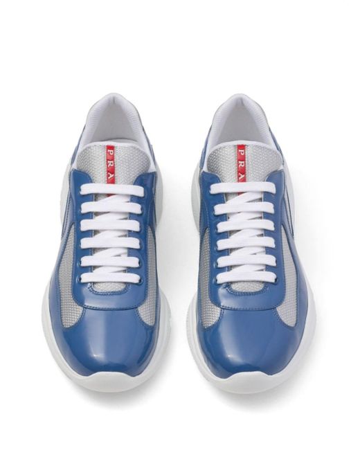 Prada Blue Americas Cup Trainers for men