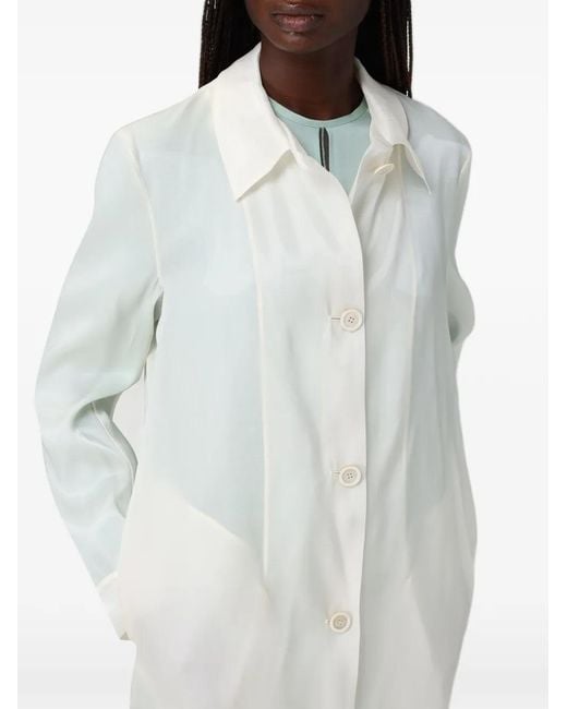 Fabiana Filippi White Organza Liquid Coat