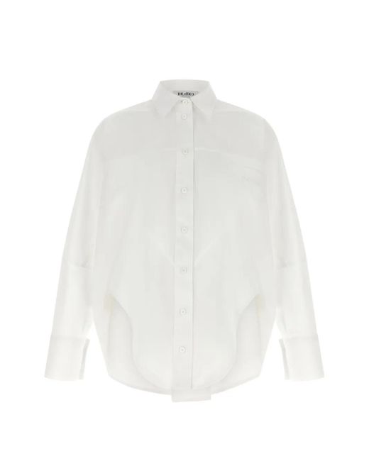 The Attico White Long-Sleeve Shirt