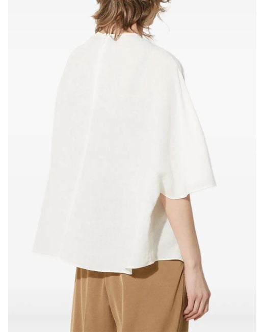 Undercover White Short-Sleeve Blouse