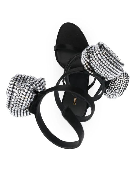 Le Silla White 110Mm Rose Leather Sandals
