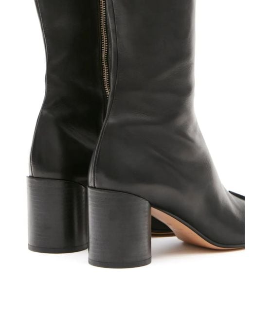 MM6 by Maison Margiela Black Anatomic Stitch' Boots