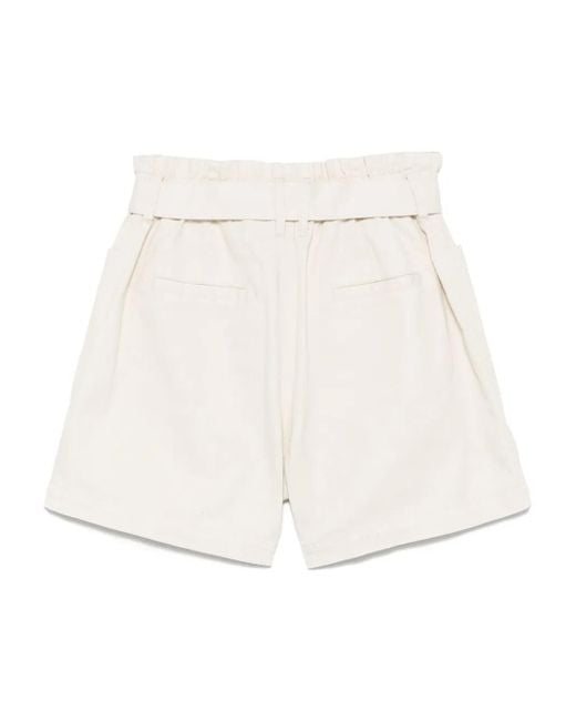 DKNY White Belted Shorts
