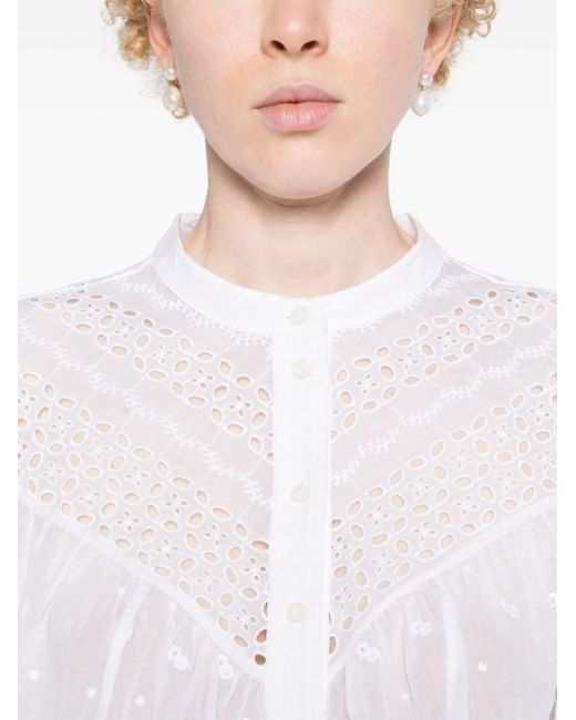 Isabel Marant White Safi Broderie-anglaise Blouse