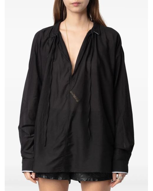 Zadig & Voltaire Black Troene Blouse